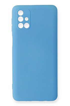 CepteToptan Samsung Galaxy M31S Kılıf Nano içi Kadife Silikon - Mavi - DROPX7274-9120