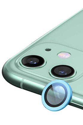 CepteToptan iPhone 12 Mini Raze Metal Kamera Lens - Mavi - DROPX3532-4100