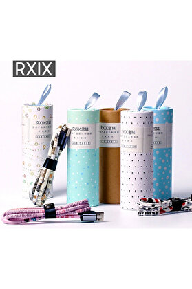 CepteToptan Rxix Örgülü Halat Sağlam Hızlı Şarj Mikro Usb Şarj Kablosu-(1903) - DROPX9943-3736
