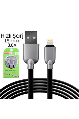 CepteToptan Ally İphone5s6s788 Plus Zinc Alloy Dayanıklı 3.0a 1.5mm Usb Kablo-(1903) - DROPX5544-1801