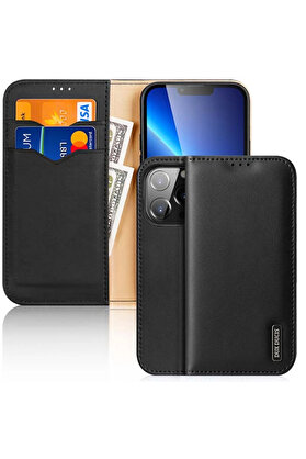 CepteToptan Dux Ducis iPhone 13 Pro Max Kılıf Mıknatıslı Cüzdanlı Deri Kılıf Hivo S - DROPX5554-7802