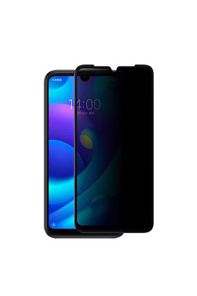 CepteToptan Xiaomi Mi Play 3D Privacy Gizlilik 3d Full Kırılmaz Cam Koruyucu Anti-Spy-(190 - DROPX1263-3405