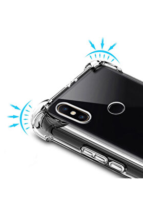 CepteToptan Xiaomi Redmi 6 Pro A2 Lite Darbe Emici Şeffaf Silikon Kılıf-(1903) - DROPX5639-4738