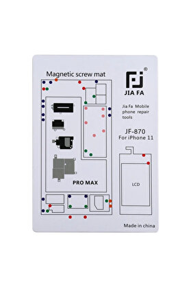 CepteToptan JIAFA JF-870 iPhone 11 Pro Max Mıknatıslı Çalışma Hasırı Vida Gostergeli - DROPX1128-7872