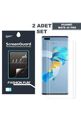 CepteToptan Gor Huawei Mate 40 Pro 3D Kavisli Full Kaplama Darbe Emici Ekran Koruyucu 2 Adet - DROPX9264-2200