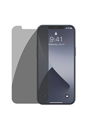 CepteToptan İPhone 12 mini 03mm Anti Spy Tempered Cam Ekran Koruyucu 2 Adet Set-(1903) - DROPX5506-7876