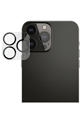CepteToptan ALLY İPhone 13 Pro-13 Pro Max 3D Full Tempered Glass Cam Kamera Koruyucu-(1903) - DROPX4333-6951