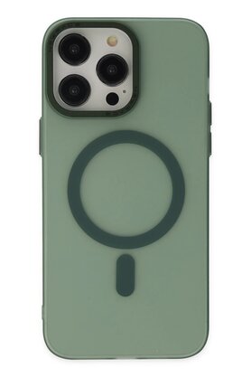 CepteToptan iPhone 14 Pro Max Kılıf Lodos Magneticsafe Mat Kapak - Köknar Yeşili - DROPX4960-8332