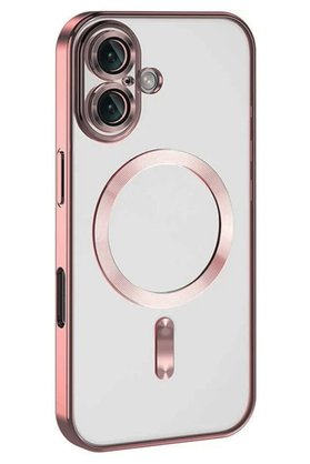 Toptan Bulurum iPhone 16 Kılıf Kross Magneticsafe Kapak - Pembe