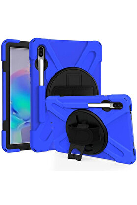 CepteToptan Ally Sm Galaxy Tab S6 10.5 T860 Shockproof 3 Katmanlı Standlı Zırh Kılıf Ka - DROPX4943-8018