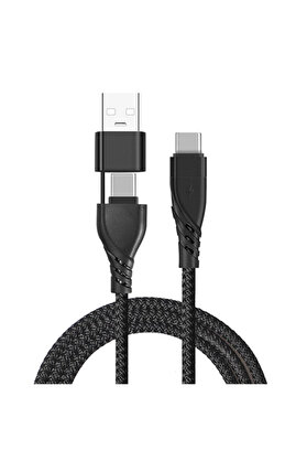 CepteToptan ALLY 2in1 USB Type C To PD Kablosu+USB Kablo-(1903) - DROPX4980-4712