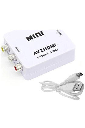 CepteToptan ALLY Av To HDMI Mini Switch Rca Composit Audio Video HDMI Görüntü Çevirici F - DROPX3832-5956