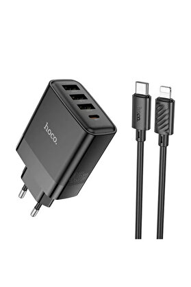 CepteToptan HOCO C127A PD45W(1C3A) Hızlı Şarj Aleti + Type-C to iPhone Lightning Kablo Se - DROPX7337-5516