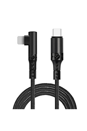 CepteToptan ALLY Type-C to İPhone 20w Lightning Hızlı Şarj Kablosu Oyuncu 90 Derece Kabl - DROPX6175-7666