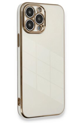 Toptan Bulurum iPhone 13 Pro Kılıf Volet Silikon - Beyaz