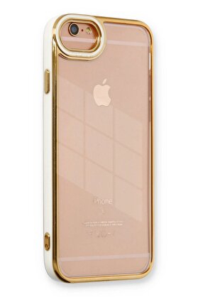 Toptan Bulurum iPhone 6 Kılıf Liva Lens Silikon - Beyaz
