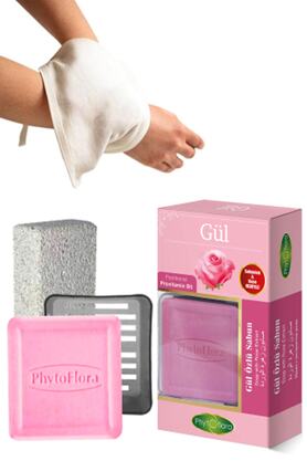 Phyto Flora Gül Özlü Sabunu Ve Banyo Kesesi, Katı Sabunluk