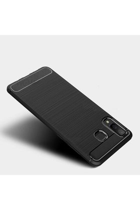CepteToptan Galaxy A8 Star A9 Star Dark Ultra Koruma Karbon Fiber Doku Silikon Kılıf-(1903 - DROPX3070-9026