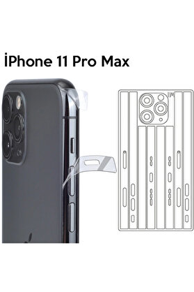 CepteToptan İPhone 11 Pro Max 6.5 Hidrojel Hayalet Yan Alt Üst Kamera Kaplama Film-(1903) - vb6064-8658