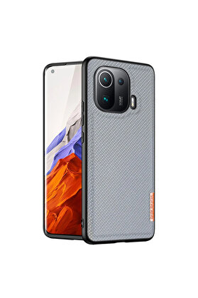 CepteToptan Dux Ducis Fino Serisi Xiaomi Mi 11 Pro Kılıf Premium Dokuma Silikon Kılıf-(1 - DROPX5561-9252