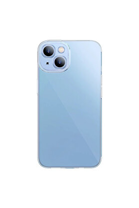 CepteToptan Simple Case iPhone 14 6.1 Kamera Korumalı İnce Silikon Şeffaf Kılıf-(1903) - DROPX9590-9174