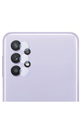 CepteToptan Galaxy A32 4G Uyumlu Tempered Glass Cam Kamera Koruyucu-(1903) - DROPX8526-9849