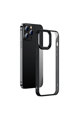 CepteToptan Crystal iPhone 13 Pro 6.1 Kılıf Jel Çerçeve Zırhlı Silikon Kılıf-(1903) - DROPX4733-6214