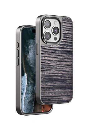 CepteToptan iPhone 15 Pro Max Wave Kapak - Kahverengi - DROPX5609-3627
