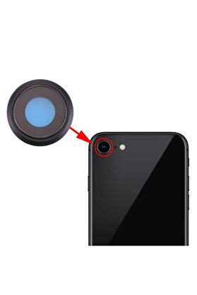 CepteToptan İPhone 8 Kamera Lens Kapak Full-(1903) - DROPX8536-3651
