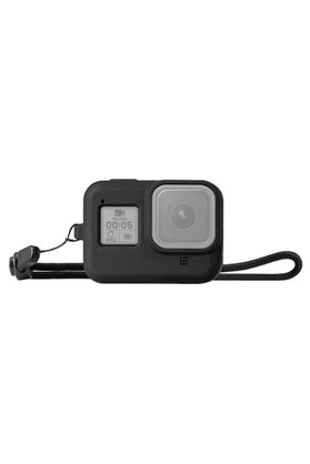 Ezere Puluz Pu428B Gopro Hero8 İçin Silikon Koruma Kılıfı+Wrist Strap-(5775) - Karbul6426-4719