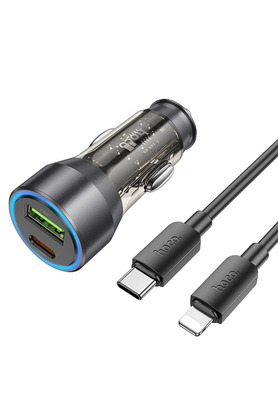 CepteToptan HOCO NZ12A Action PD43W USB + Type-C Araç Çakmaklık Hızlı Şarj Aleti + Typ - DROPX8965-9411