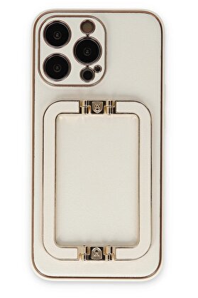 Toptan Bulurum iPhone 13 Pro Kılıf Coco Elit Kapak - Beyaz