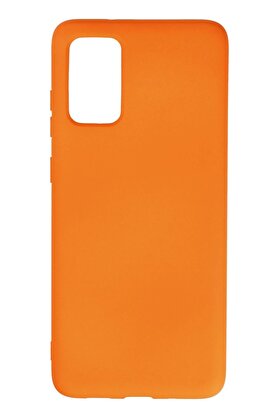 CepteToptan Samsung Galaxy S20 Plus Kılıf Nano içi Kadife Silikon - Turuncu - DROPX1043-9470