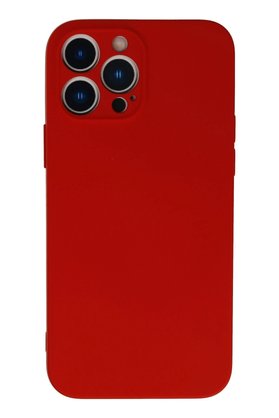 CepteToptan iPhone 13 Pro Max Kılıf Nano içi Kadife Silikon - Kırmızı - DROPX8792-5986