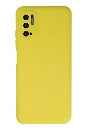 CepteToptan Xiaomi Redmi Note 10 5G Kılıf Nano içi Kadife Silikon - Sarı - DROPX8464-1388