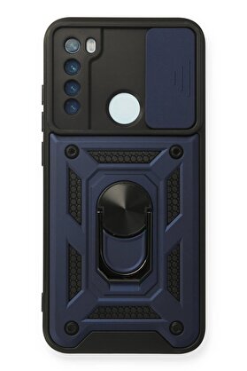 CepteToptan Xiaomi Redmi Note 8 Kılıf Pars Lens Yüzüklü Silikon - Lacivert - DROPX4793-6701