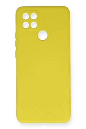 CepteToptan Oppo A15 Kılıf Nano içi Kadife Silikon - Sarı - DROPX2079-7620