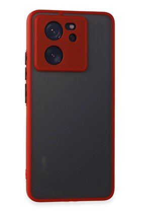 CepteToptan Xiaomi Mi 13T Pro Kılıf Montreal Silikon Kapak - Kırmızı - DROPX1337-7847