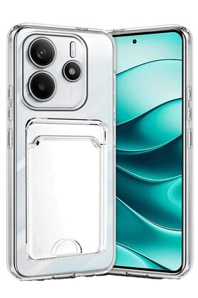 CepteToptan Xiaomi Redmi Note 14 4G Kılıf Kart Şeffaf Silikon - Şeffaf - DROPX6357-7073