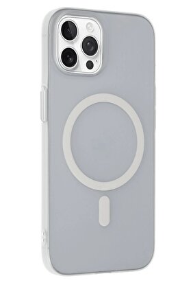 CepteToptan iPhone 12 Pro Tuna PC Slim Magsafe Kapak - Şeffaf - DROPX2243-2410
