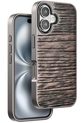 CepteToptan iPhone 16 Wave Kapak - Kahverengi - DROPX7497-2065