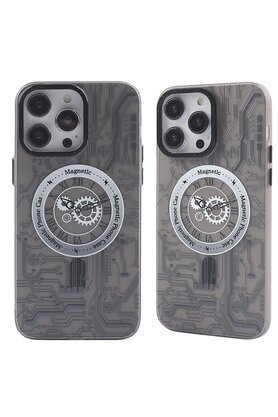 CepteToptan iPhone 14 Pro Kılıf Apollo Magneticsafe Desenli Kapak - Apollo Siyah - 1 - DROPX3099-7009