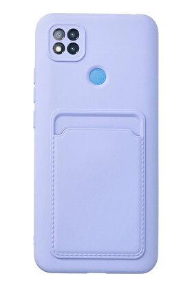 CepteToptan Xiaomi Redmi 9C Kılıf Kelvin Kartvizitli Silikon - Lila - DROPX5203-4747