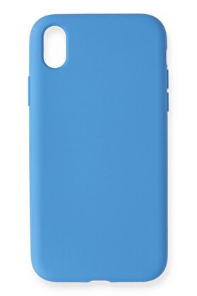 CepteToptan iPhone XR Kılıf Nano içi Kadife Silikon - Mavi - DROPX6090-7288