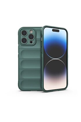 CepteToptan iPhone 16 Pro Kılıf Optimum Silikon - Koyu Yeşil - DROPX1371-4888