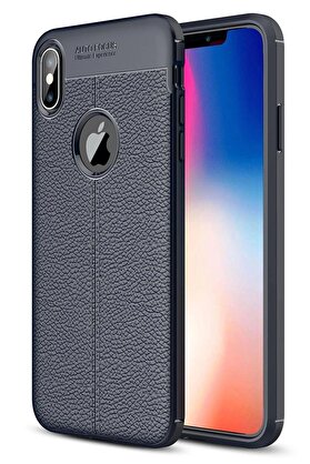 CepteToptan iPhone XS Max Kılıf Auto Focus Kapak - Lacivert - DROPX8992-3279