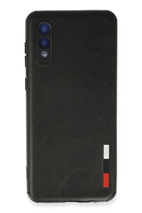 CepteToptan Samsung Galaxy A02 Kılıf Loop Deri Silikon - Siyah - DROPX1849-6804