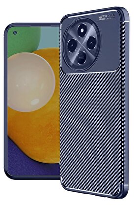 CepteToptan Tecno Spark 30 Pro Kılıf Auto Focus Karbon Kapak - Lacivert - DROPX5544-4161