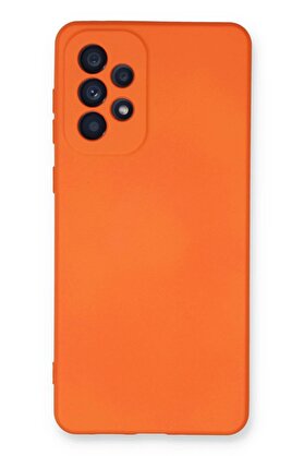 CepteToptan Samsung Galaxy A53 5G Kılıf Nano içi Kadife Silikon - Turuncu - DROPX3405-9700