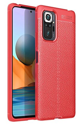 CepteToptan Xiaomi Redmi Note 10 Pro Kılıf Auto Focus Kapak - Kırmızı - DROPX9916-8809